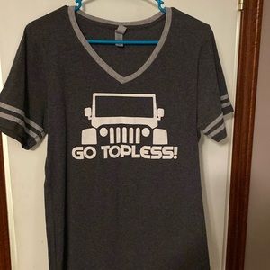 Jeep Logo  vneck shirt